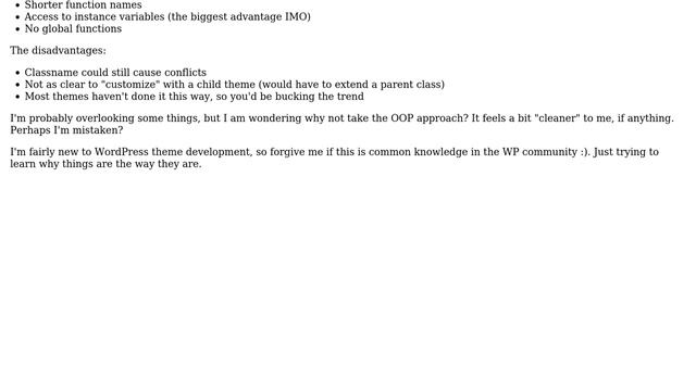 Wordpress: Using classes instead of global functions in functions.php смотреть онлайн