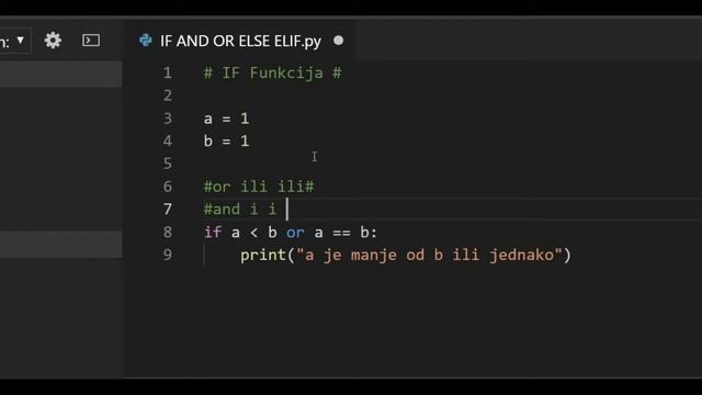 Python - 2. IF, AND, OR, ELSE, ELIF Funkcije смотреть онлайн