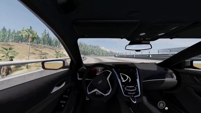 BeamNG | 2017 Cadillac CTSV Cruise | Logitech Steering Wheel смотреть онлайн
