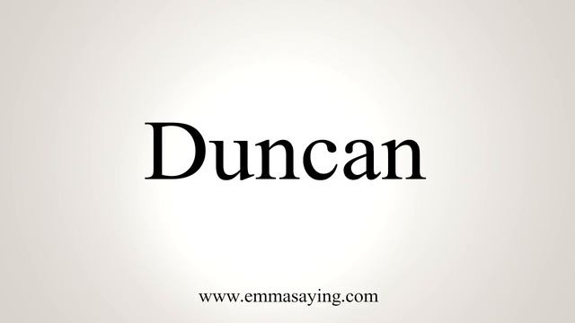How To Say Duncan смотреть онлайн