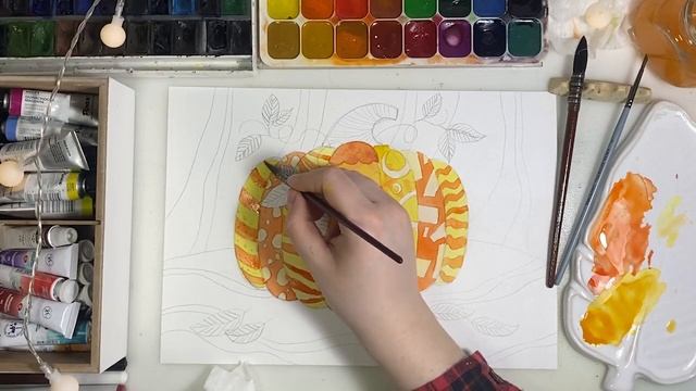 Рисуем поэтапно декоративную тыковку смотреть онлайн