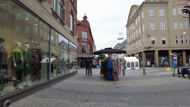 [4K] Walk In Esbjerg Pedestrian Street (Gågade)_Denmark