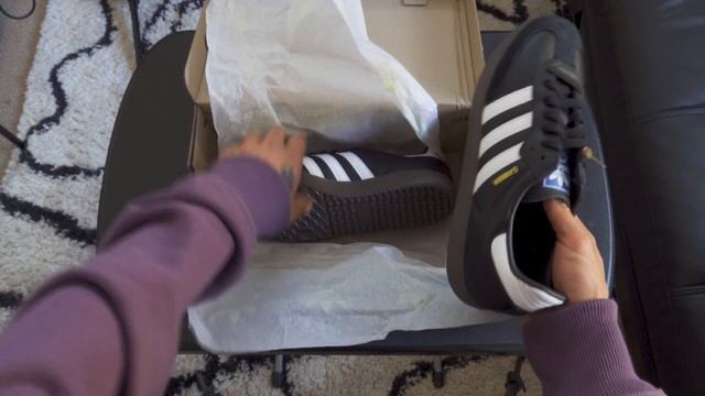 Adidas Samba Leather OG black ASMR Unboxing + On foot Look смотреть онлайн