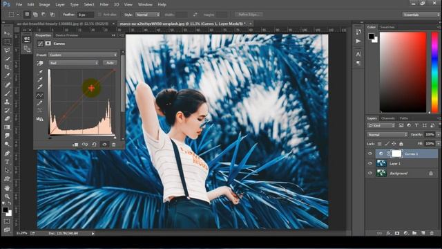 Blue and Gold Color Grading in Photoshop | FREE Action file included смотреть онлайн