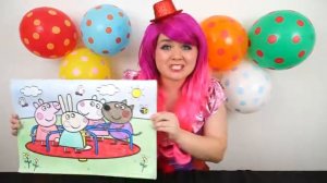 Coloring Peppa Pig JUMBO Coloring Page Crayola Crayons | COLORING WITH KiMMi THE CLOWN