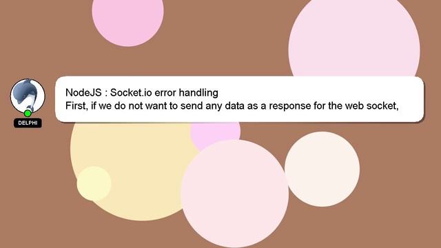 NodeJS : Socket.io error handling смотреть онлайн