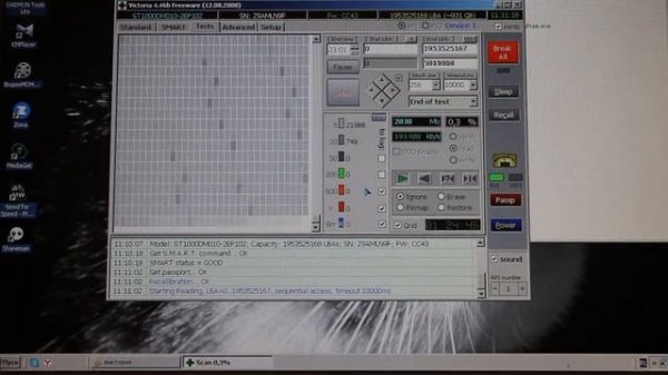 проверка HDD диска викторией