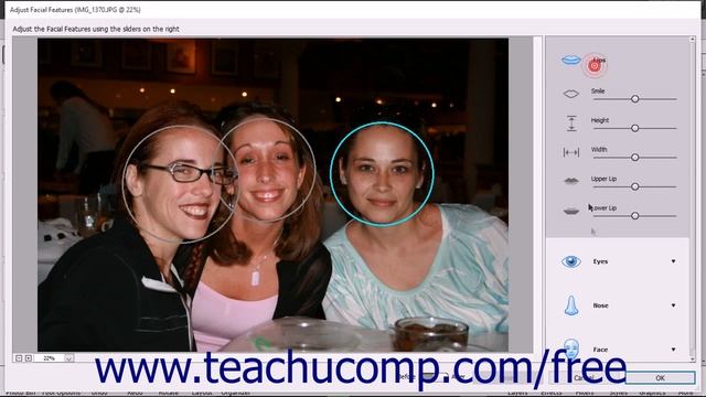 Photoshop Elements 15 Tutorial Adjust Facial Features Adobe Training смотреть онлайн