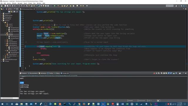 Intro to Java Programming - Lesson 4 Part 3/3 (Logical Operators, Strings, Scanner-User Input) смотреть онлайн