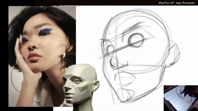 Head Drawing Techniques (Guided) || 3 -10 Minute Studies смотреть онлайн
