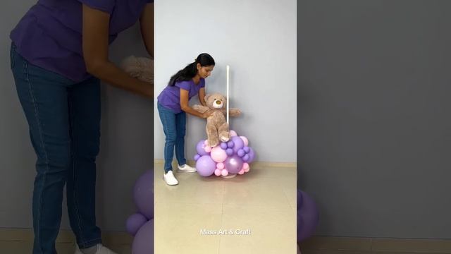 Floating Teddy Bear decoration #massartcraft #balloon #balloondecoration смотреть онлайн