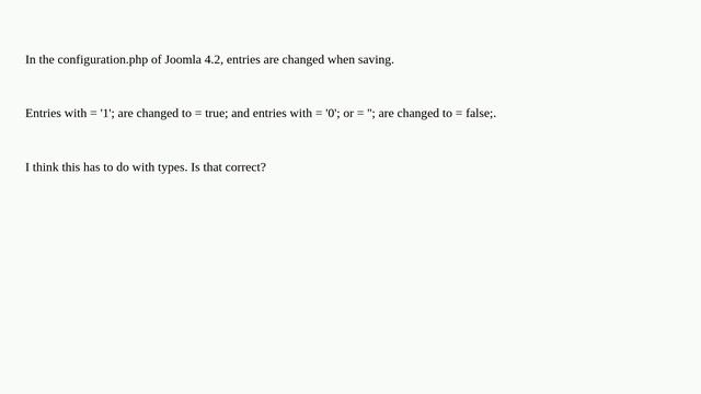 Joomla: Entry values are changed in configuration.php смотреть онлайн