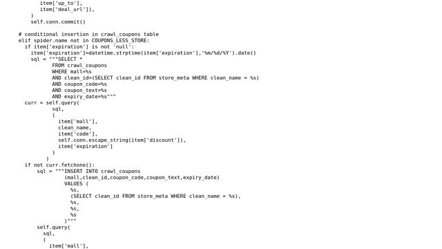 How to optimize a pipline for storing item in mysql? смотреть онлайн