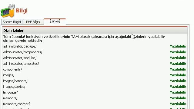 Joomla Dosya Klasör İzinleri смотреть онлайн