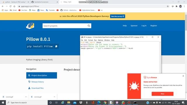 GIF into JPEG/PNG using python смотреть онлайн
