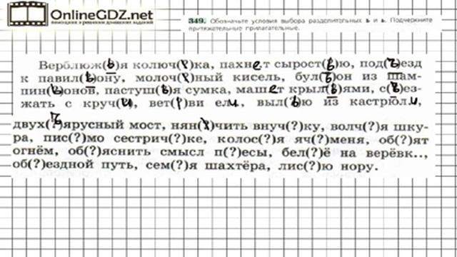 Задание № 349 — Русский язык 6 класс (Ладыженская, Баранов, Тростенцова) смотреть онлайн