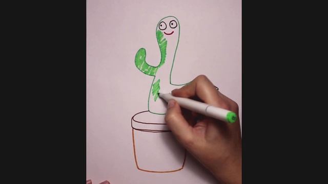 Как нарисовать говорящий кактус. How to draw a talking cactus смотреть онлайн