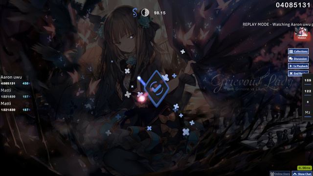 Aaron uwu | Team Grimoire vs Laur - Grievous Lady [Future] 97.05% +HD FC 251.78pp смотреть онлайн