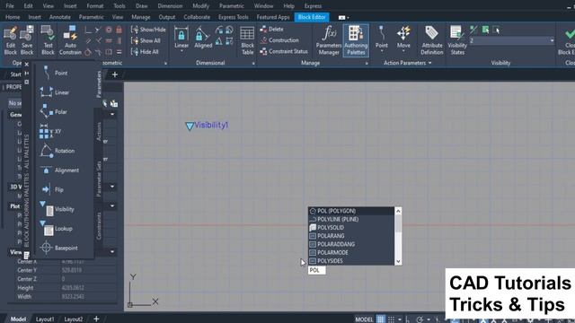 Autocad Dynamic Block visibility state | How to set Visibility state | Visibility state parameter смотреть онлайн
