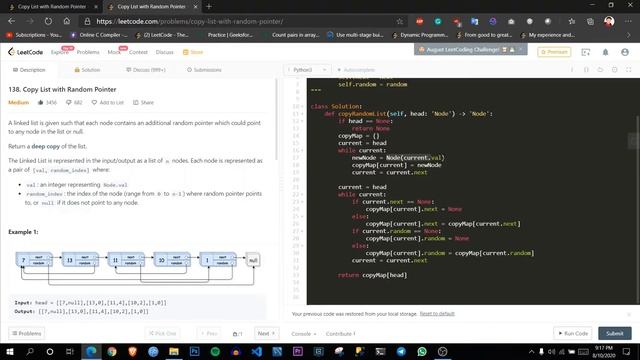 Copy List with Random Pointer | LeetCode Solution смотреть онлайн