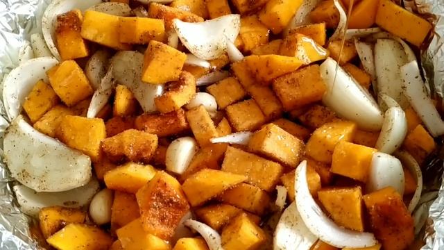 Постное меню! Очень вкусный салат из нута с запеченными овощами смотреть онлайн