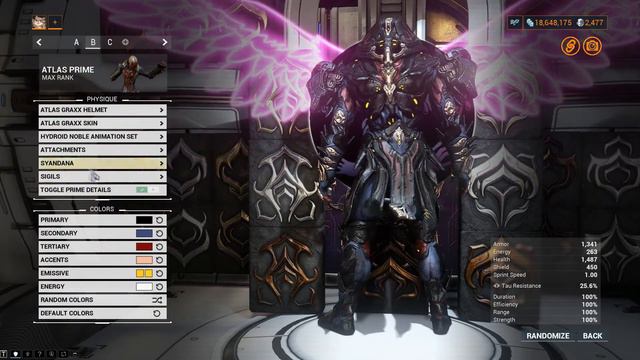 Warframe | Fashion Frame | Atlas Prime : Umbara Squad - Executioner смотреть онлайн