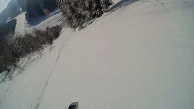 Snowboard Лужба, дальний кулуар "медвежка" смотреть онлайн