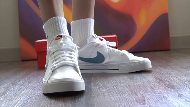 Nike Court Legacy White/Gum Light Brown/Cerulean смотреть онлайн