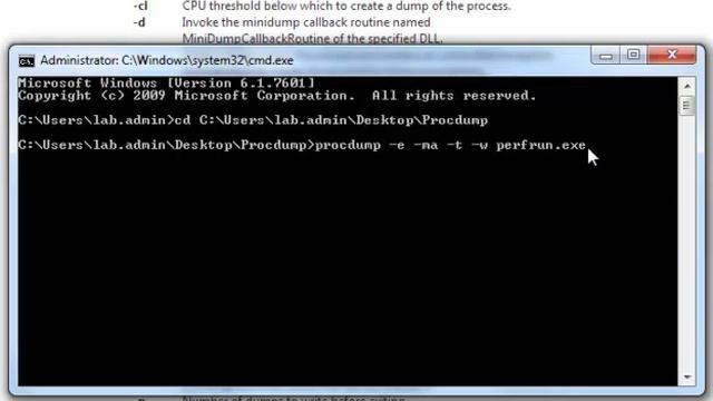 Using ProcDump to generate a crash dump file смотреть онлайн