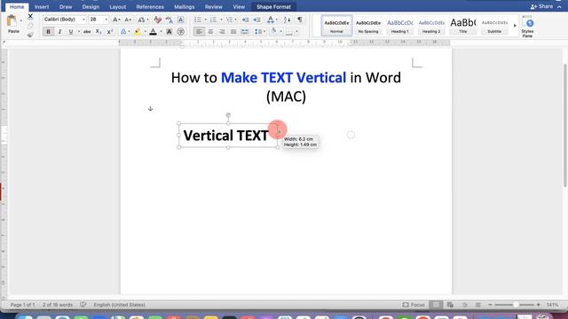 How to Make TEXT Vertical in Word MAC смотреть онлайн
