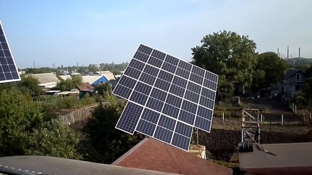 Одноосный трекер для солнечных панелей. смотреть онлайн