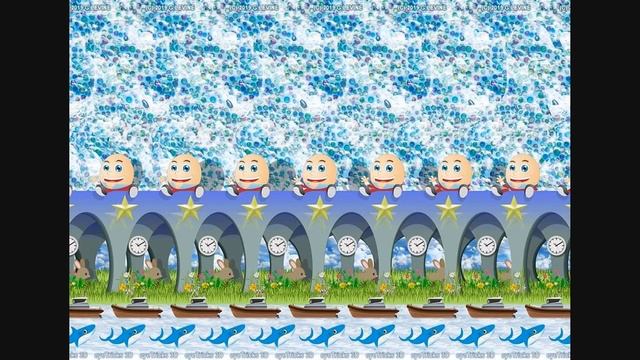 Стереокартинки для тренировки глаз с подсказкой. Птицы. смотреть онлайн