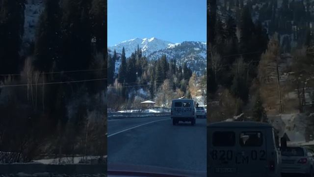 Алматы. Дорога вверх на Медео. Февраль 2022. Kazakhstan. Almaty. The roads. February смотреть онлайн
