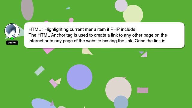 HTML : Highlighting current menu item if PHP include смотреть онлайн