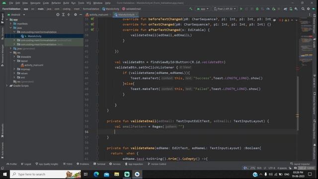 How to Validate Email Address Input Field in Android Studio Kotlin смотреть онлайн