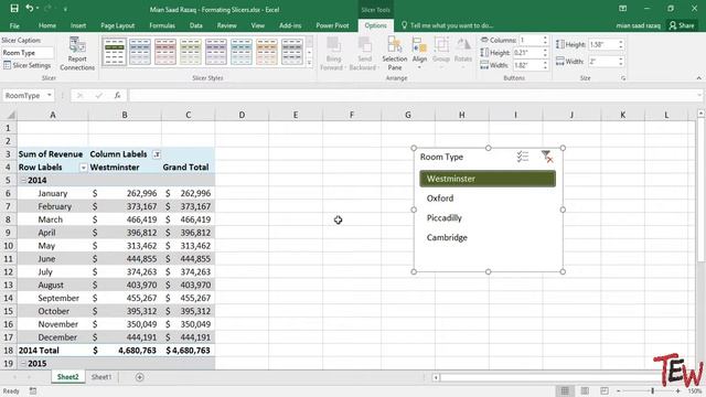 Ms Excel 2016 PivotTables | Create Excel Slicer Dashboard | Filtering Using Slicer смотреть онлайн