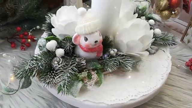 Новогодний подсвечник с символом Нового Года. смотреть онлайн