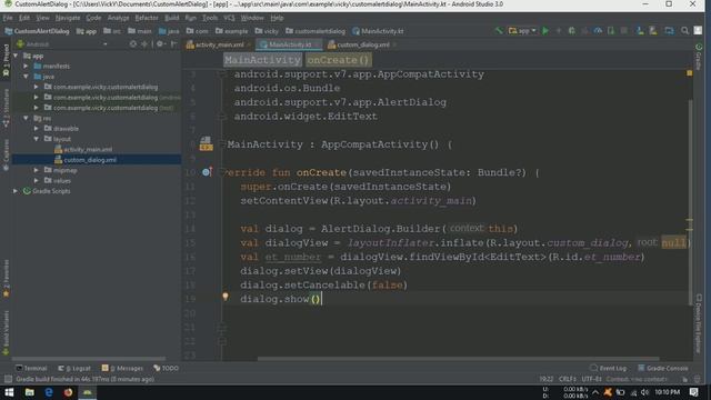 Android Tutorial (Kotlin) - 26 - AlertDialog With Custom Layout смотреть онлайн