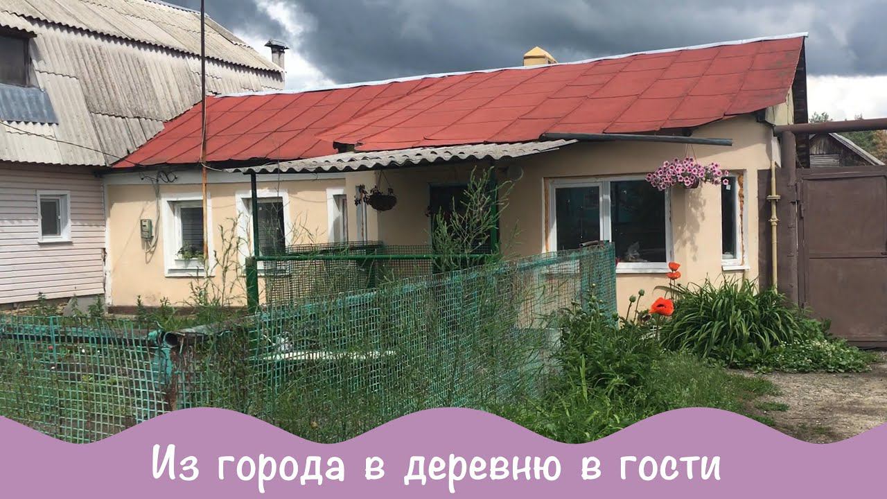 Из города в деревню в гости к подруге.