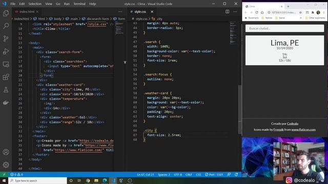 Buscando el clima usando solo HTML5, CSS y JavaScript смотреть онлайн