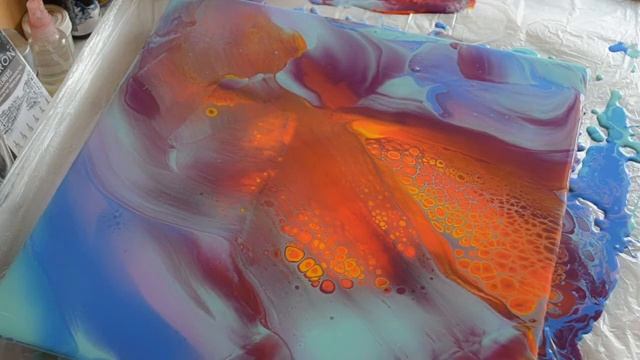 Акриловая заливка с применением силикона "точечно". смотреть онлайн