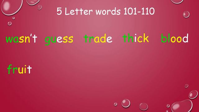 5 letter words/ 220 words смотреть онлайн