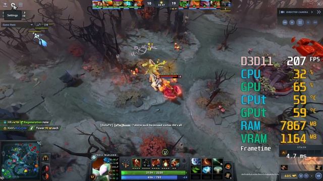 GeForce RTX 3050 -- Intel Core I5-11400 -- Dota 2 FPS Test I5-11400F