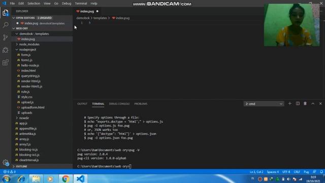 #30 Membuat template dan Memanggil template pug dalam Node. js смотреть онлайн