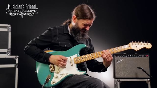 Fender Custom Shop 1957 Stratocaster Relic Gold Hardware Masterbuilt by John Cruz, Taos Turquoise смотреть онлайн