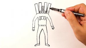 Как нарисовать Титан-Колонка из Скибиди туалет