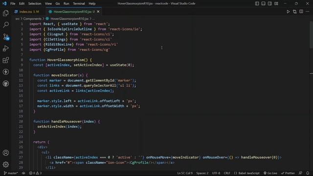 Navbar In React JS With Glassmorphism Effect || Animated Navbar React JS || Icon Hover Effects| R9 смотреть онлайн