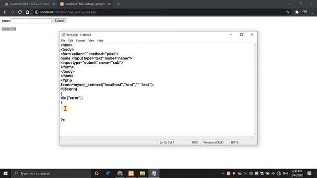 create database and insert add information in form input MySQLi PHP speaking kurdish смотреть онлайн