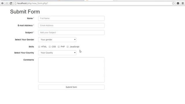 PHP With Bootstrap3 Tutorial | Validating our Form Using HTML5 required attribute Part 67 смотреть онлайн