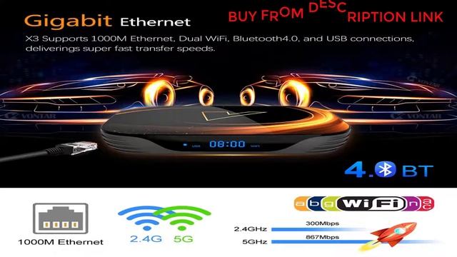 VONTAR X3 4GB 128GB 8K TV BOX Android 9 Smart Android TVBOX Review смотреть онлайн